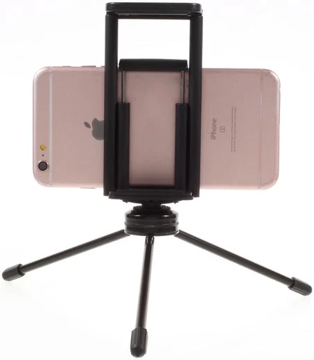Multi-Functioneel Mini Metalen Tripod Stand Smartphone / Tablet Zwart afbeelding 9