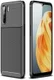 Oppo A91 Hoesje Geborsteld Carbon Zwart afbeelding 2