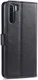 AZNS Oppo A91 Hoesje Wallet Book Case Kunst Leer Zwart afbeelding 4