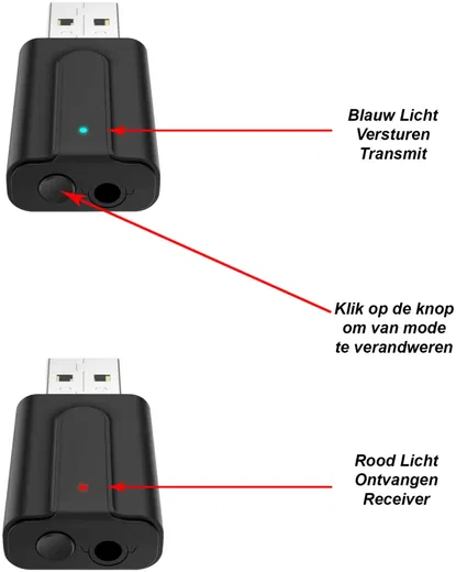 Wireless Bluetooth Adapter 2-in-1 Transmitter & Receiver 3.5mm Aux afbeelding 7