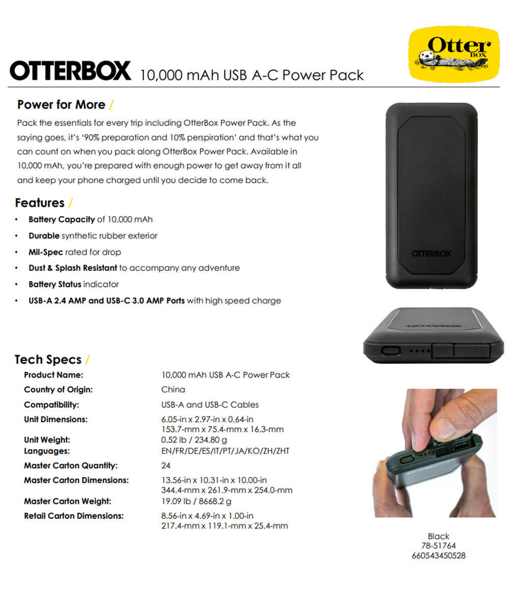 OtterBox Fast Charge Powerbank met Twee Stofdichte Poorten 10.000 mAh afbeelding 8