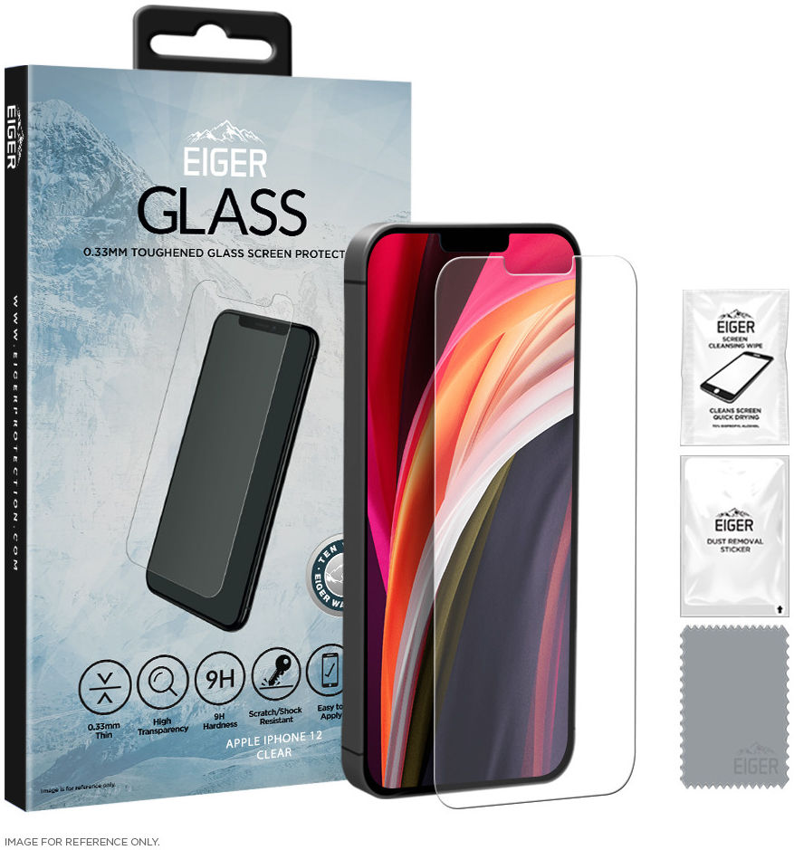 Eiger Apple iPhone 12 Mini Tempered Glass Case Friendly Protector Plat afbeelding 1