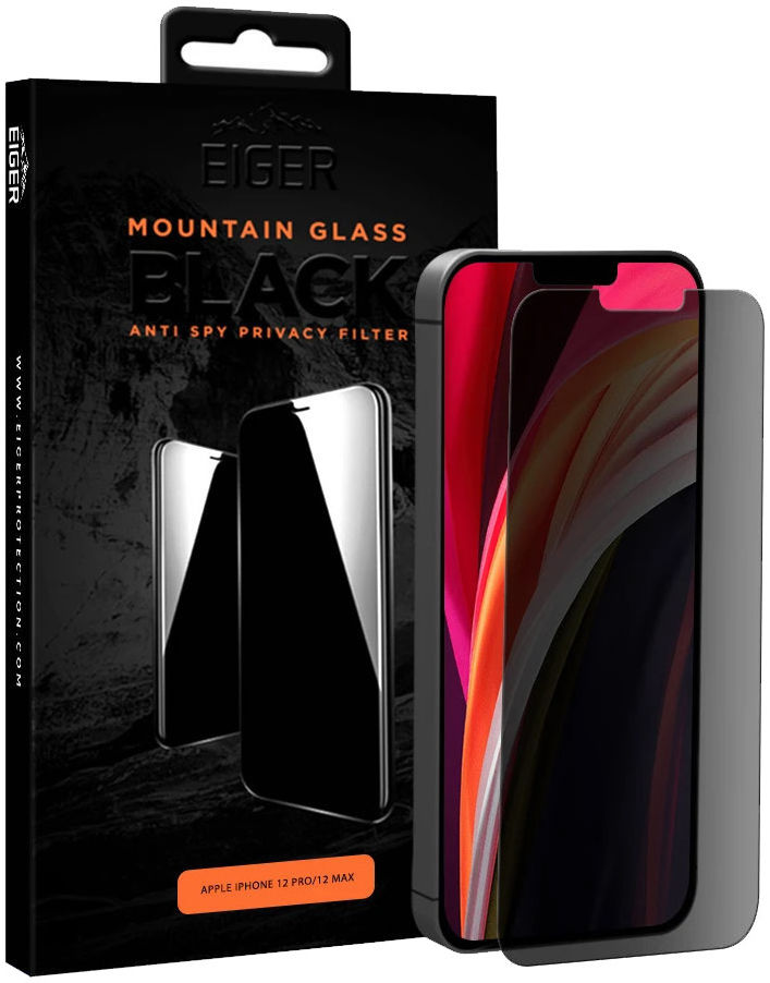 Eiger iPhone 12 / 12 Pro Privacy Glass Case Friendly Screen Protector afbeelding 1