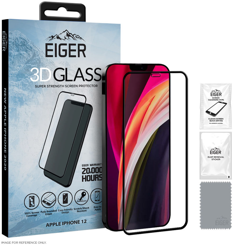 Eiger Apple iPhone 12 Mini Tempered Glass Case Friendly Gebogen afbeelding 1
