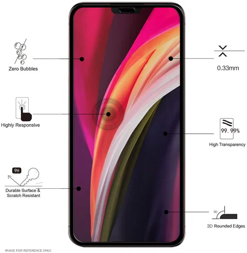 Eiger Apple iPhone 12 Mini Tempered Glass Case Friendly Gebogen afbeelding 4