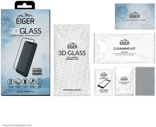 Eiger Apple iPhone 12 Mini Tempered Glass Case Friendly Gebogen afbeelding 5