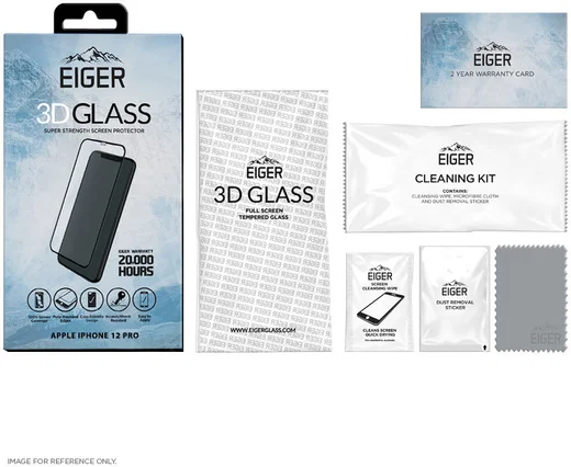 Eiger Apple iPhone 12 / 12 Pro Tempered Glass Screen Protector Gebogen afbeelding 5