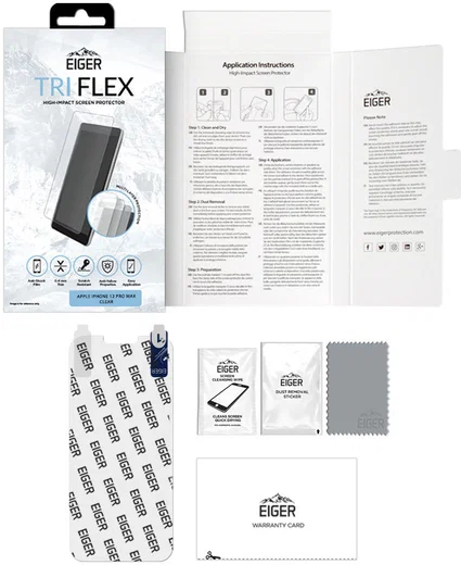 Eiger Apple iPhone 12 Pro Max Display Folie Screen Protector afbeelding 6