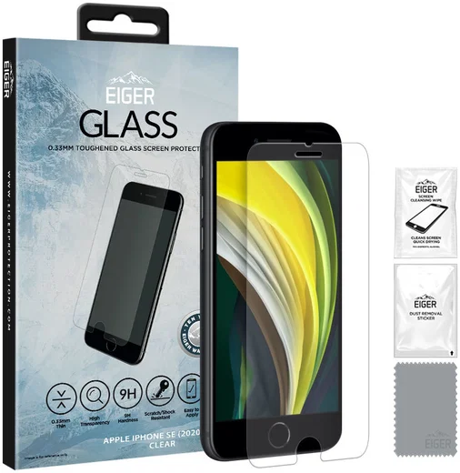 Eiger Apple iPhone 7/8/SE 2020/2022 Tempered Glass Case Friendly Plat afbeelding 1
