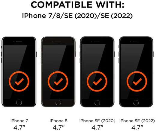 Eiger Apple iPhone 7/8/SE 2020/2022 Tempered Glass Case Friendly Plat afbeelding 6
