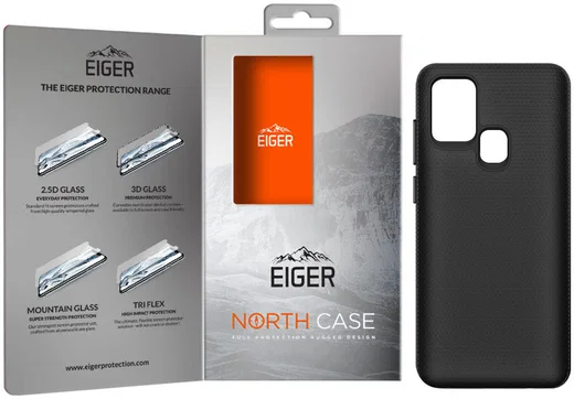 Eiger North Case Hybride Back Cover Samsung Galaxy A21S Hoesje Zwart afbeelding 3