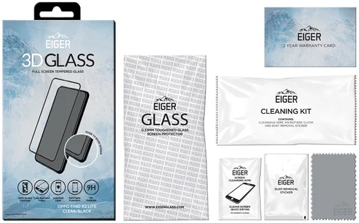 Eiger Oppo Find X2 Lite Tempered Glass Case Friendly Protector Gebogen afbeelding 6