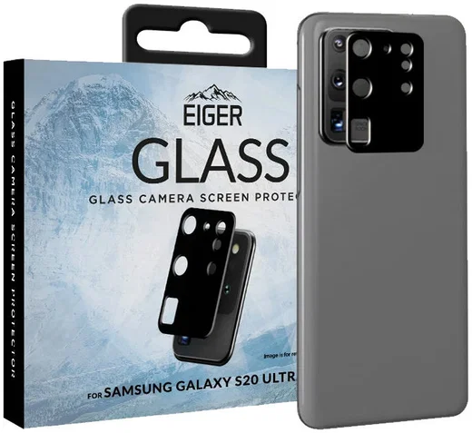 Eiger Samsung Galaxy S20 Ultra Camera Protector Tempered Glass 2.5D afbeelding 1