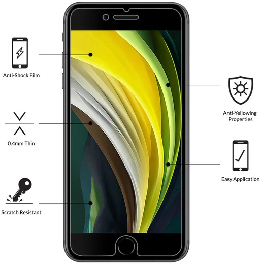 Eiger Tri Flex Folie iPhone SE 2020 / 2022 / 8 / 7 Screen Protector afbeelding 4