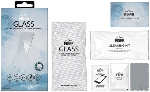 Eiger Samsung Galaxy A71 Tempered Glass Case Friendly Protector Plat afbeelding 5