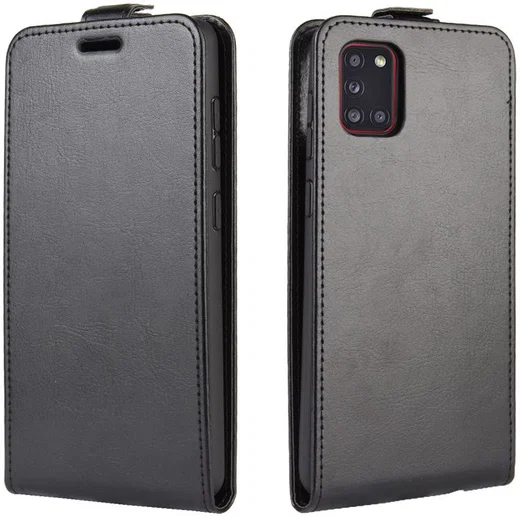 Samsung Galaxy A31 Hoesje Verticale Flip Portemonnee Book Case Zwart afbeelding 6