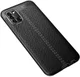 Samsung Galaxy A31 Litchi Hoesje TPU met Kunstlederen Textuur Zwart afbeelding 3