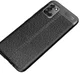 Samsung Galaxy A31 Litchi Hoesje TPU met Kunstlederen Textuur Zwart afbeelding 4