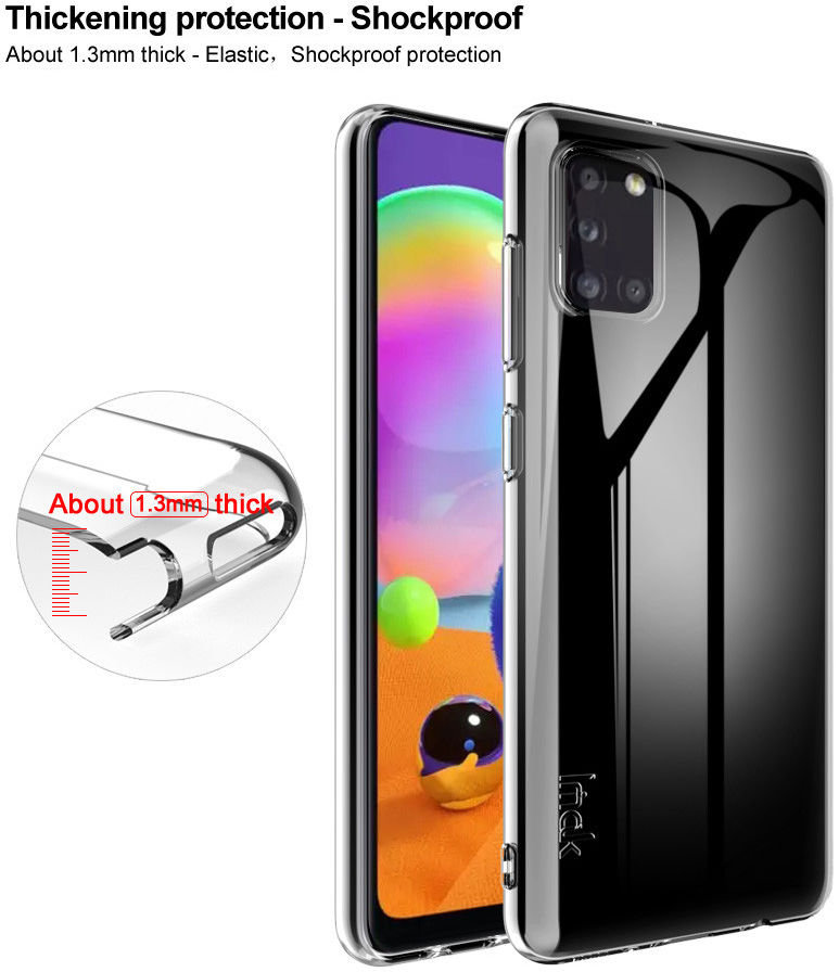 IMAK Series Samsung Galaxy A31 Hoesje Flexibel en Dun TPU Transparant afbeelding 7