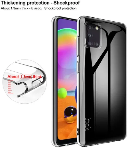 IMAK Series Samsung Galaxy A31 Hoesje Flexibel en Dun TPU Transparant afbeelding 7