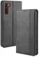 OPPO A91 Vintage Portemonnee Hoesje Zwart afbeelding 3