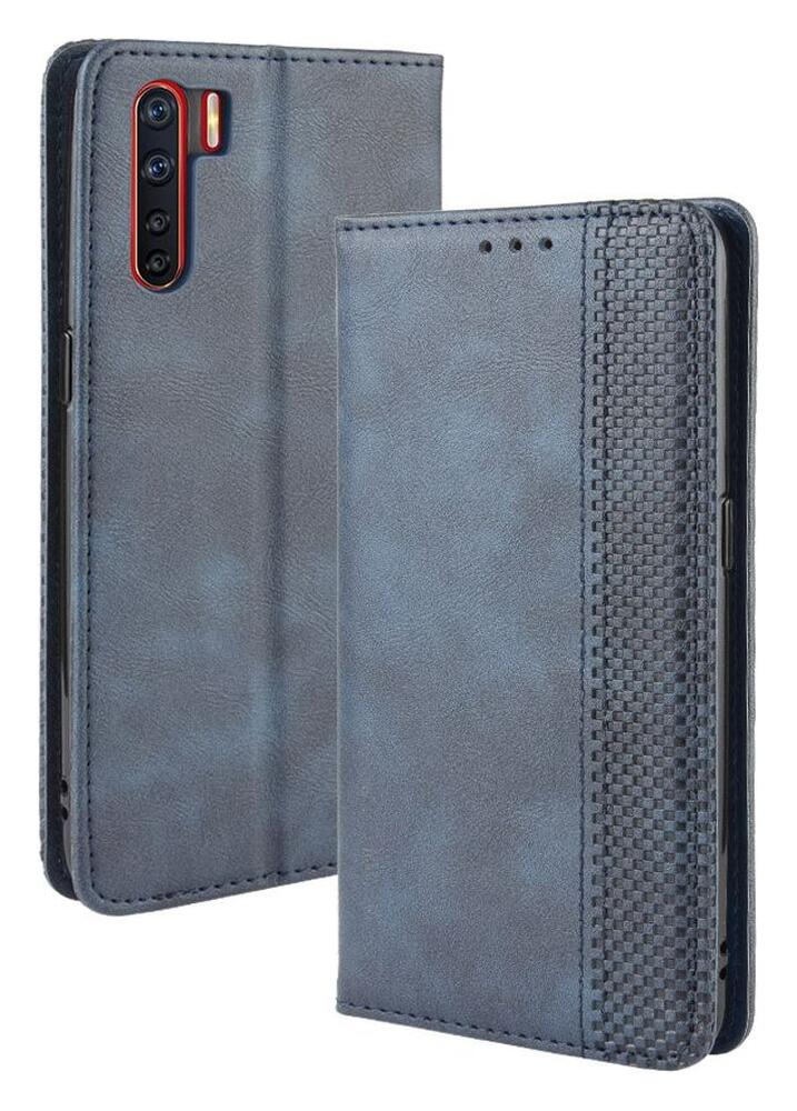 OPPO A91 Vintage Portemonnee Hoesje Blauw afbeelding 9