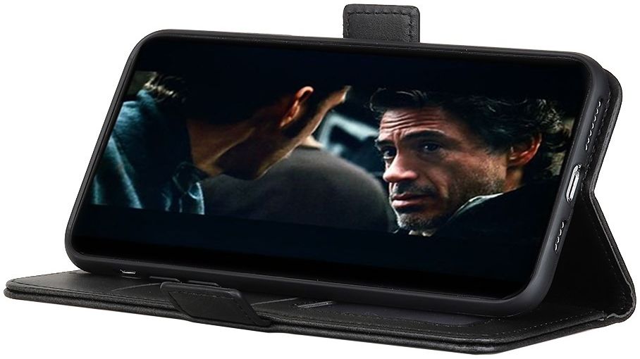 OPPO A52 / A72 Hoesje Portemonnee Kunstleer Book Case Zwart afbeelding 6
