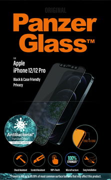 PanzerGlass Apple iPhone 12/12 Pro Privacy Glass Screenprotector Zwart