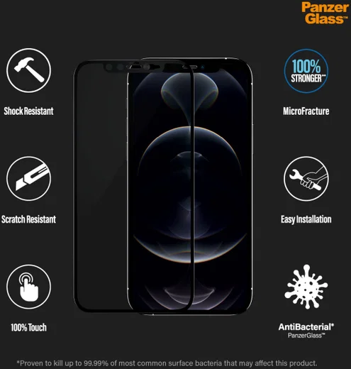 PanzerGlass Privacy Camslider CF Glass Apple iPhone 12 / 12 Pro afbeelding 6