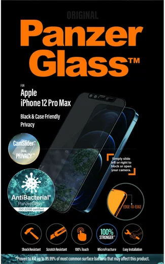PanzerGlass Privacy Camslider CF Glass Apple iPhone 12 Pro Max afbeelding 1