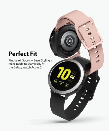 Ringke Air Sports Bezel Styling Watch Active 2 44MM Combo Pack Clear afbeelding 9