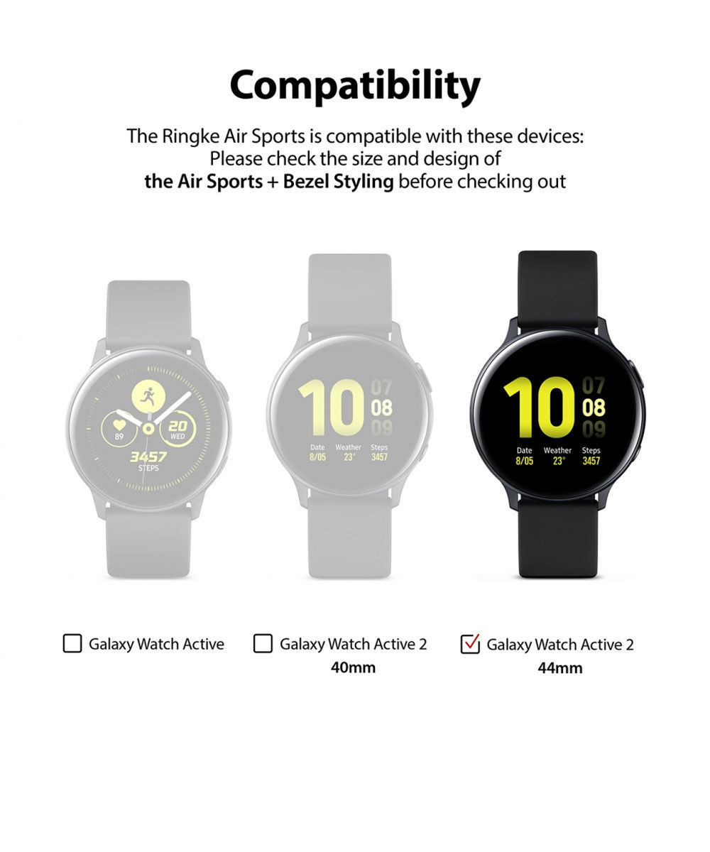 Ringke Air Sports Bezel Styling Watch Active 2 44MM Combo Pack Clear afbeelding 12