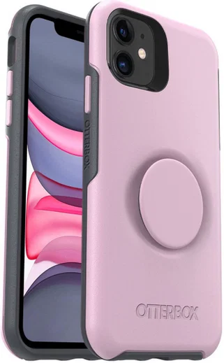 Otter + Pop Symmetry Series Apple iPhone 11 Hoesje Roze afbeelding 1