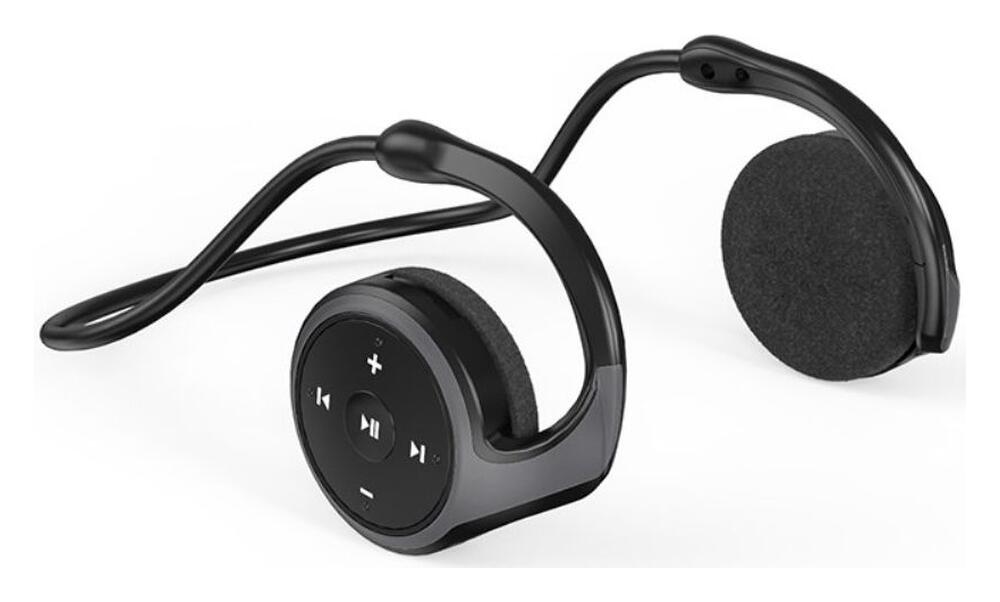 Bluetooth Earhook MicroSD Draadloze Oordopjes - Zwart afbeelding 1