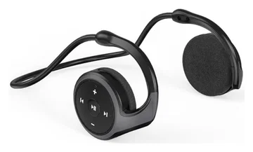 Bluetooth Earhook MicroSD Draadloze Oordopjes - Zwart