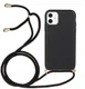 Apple iPhone 11 Hoesje Back Cover Flexibel TPU met Koord Zwart afbeelding 1