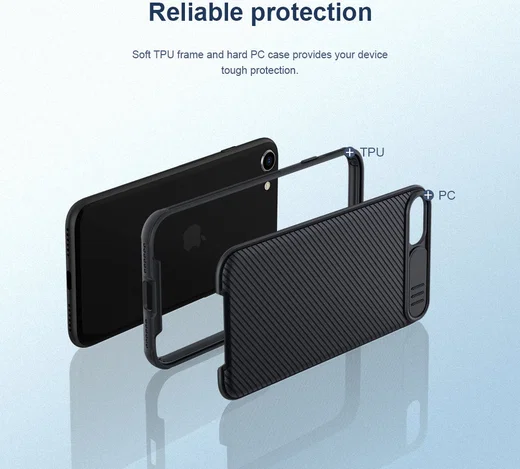 Nillkin CamShield Apple iPhone SE 2020 Hoesje met Camera Slider Zwart afbeelding 8