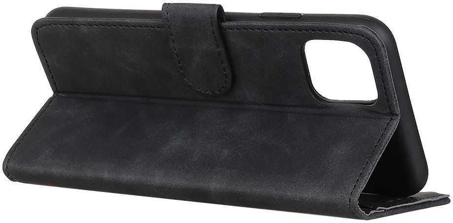 KHAZNEH Apple iPhone 12 Pro Max Hoesje Retro Wallet Book Case Zwart afbeelding 5