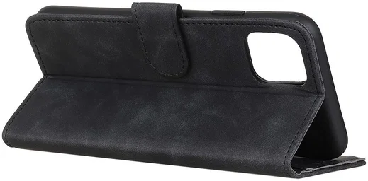 KHAZNEH Apple iPhone 12 Pro Max Hoesje Retro Wallet Book Case Zwart afbeelding 5