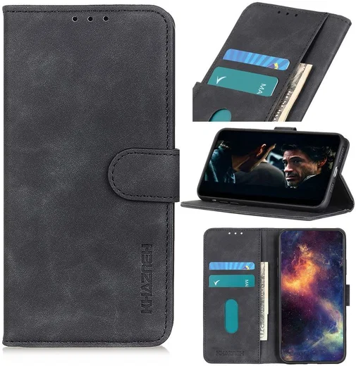 Apple iPhone 12 Mini Hoesje Retro Wallet Book Case Zwart afbeelding 10