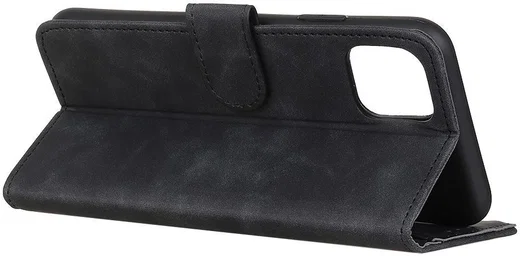 Apple iPhone 12 Mini Hoesje Retro Wallet Book Case Zwart afbeelding 4
