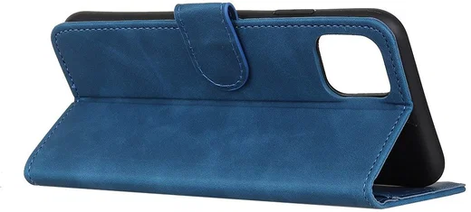 Apple iPhone 12 Mini Hoesje Retro Wallet Book Case Blauw afbeelding 4