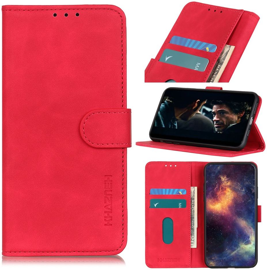 Apple iPhone 12 Mini Hoesje Retro Wallet Book Case Rood afbeelding 10