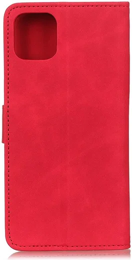 Apple iPhone 12 Mini Hoesje Retro Wallet Book Case Rood afbeelding 3