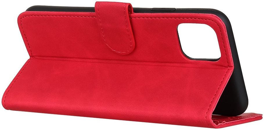 Apple iPhone 12 Mini Hoesje Retro Wallet Book Case Rood afbeelding 4
