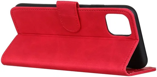 Apple iPhone 12 Mini Hoesje Retro Wallet Book Case Rood afbeelding 4