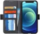 Apple iPhone 12 Mini Hoesje Portemonnee Book Case Zwart afbeelding 1