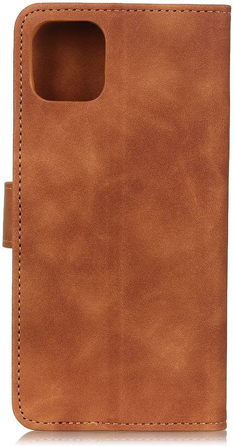 KHAZNEH Apple iPhone 12 / 12 Pro Hoesje Retro Wallet Book Case Bruin afbeelding 3