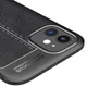 Apple iPhone 12 Mini Hoesje TPU met Kunstleren Coating Zwart afbeelding 3