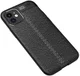 Apple iPhone 12 Mini Hoesje TPU met Kunstleren Coating Zwart afbeelding 7